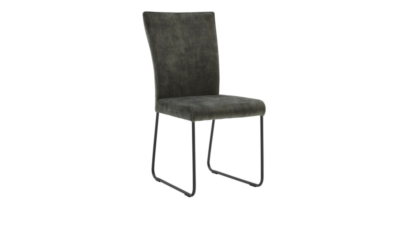 Stuhl 4110 - Stoff, Schlammgrün mit Metallgestell von natura Home