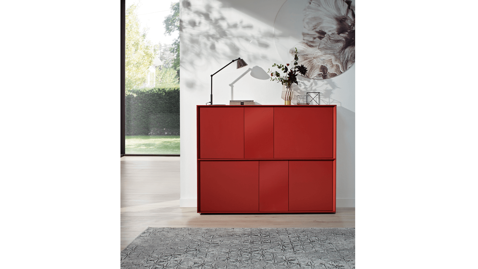 Sideboard Parano - Lack, Rot von Global Select