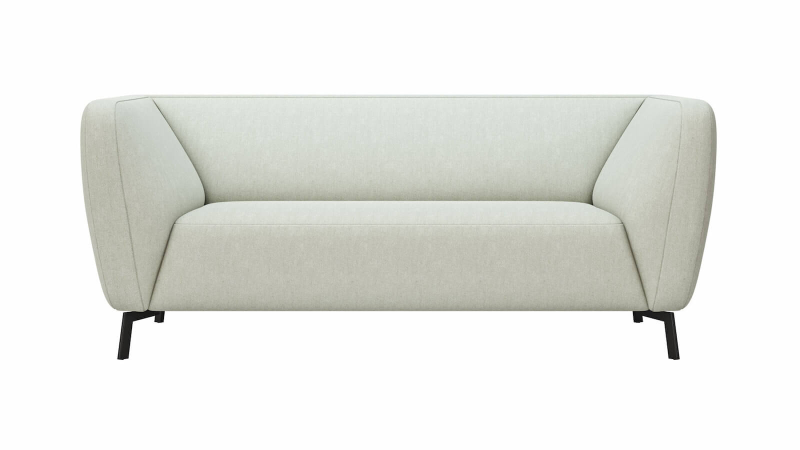 Sofa Morela - 2-Sitzer, Stoff, Hellgrau