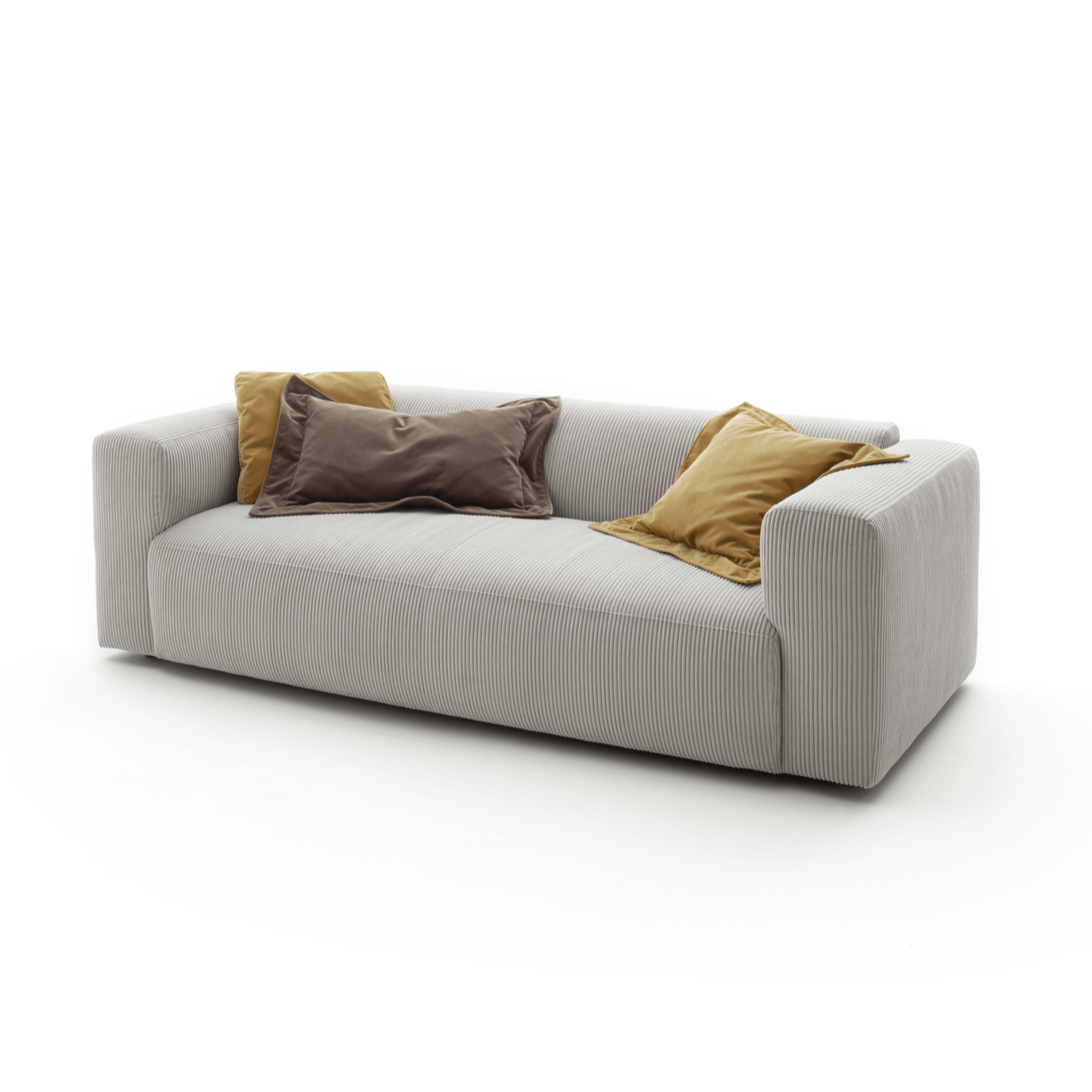 Sofa Laja - 3-Sitzer, Cord, Graubeige von Raum.Freunde