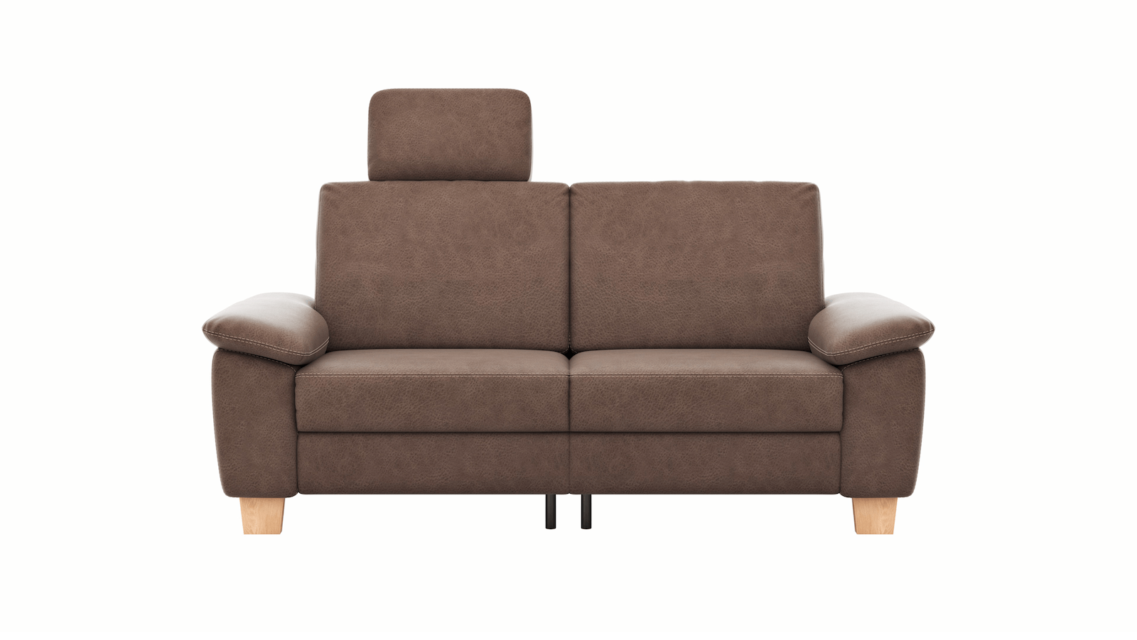 Sofa Stonington Country - 2-Sitzer inkl. Relaxfunktion (motorisch), Stoff, Braun von Natura Home