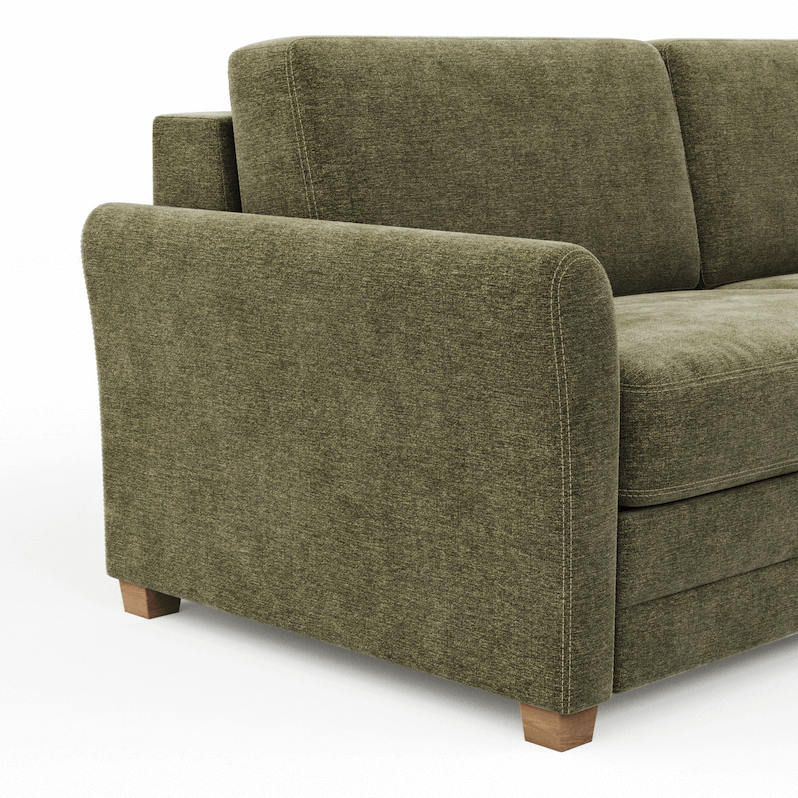Sofa Lakeville - 2-Sitzer inkl. Schlaffunktion, Stoff, Grün von Natura Home