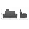 Sofa Stonington von Natura Home, Microfaser braun, mit Relaxfunktion und Wall-Free-Funktion, 2 Sitzer