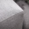 Sofa Redington von Natura Home, grauer Stoff, schwarze Metallfüße