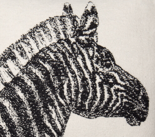 Deko-Kissen Zebra - LB ca. 50x50 cm, Schwarz von Styles United